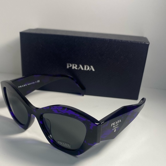🔥New🔥- Prada Symbole sunglasses SPR07Y Acetate frame front in abstract v… - Picture 17 of 17
